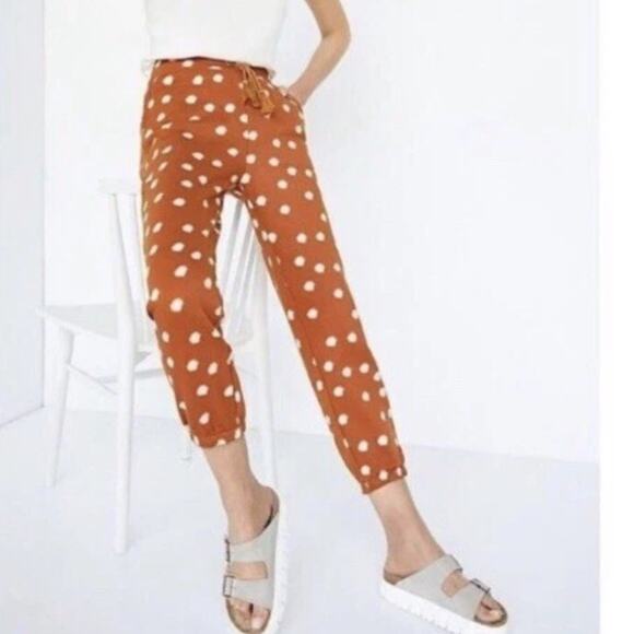 Anthropologie x Daily Practice Dot Motif Jogger Pants - Picture 1 of 10